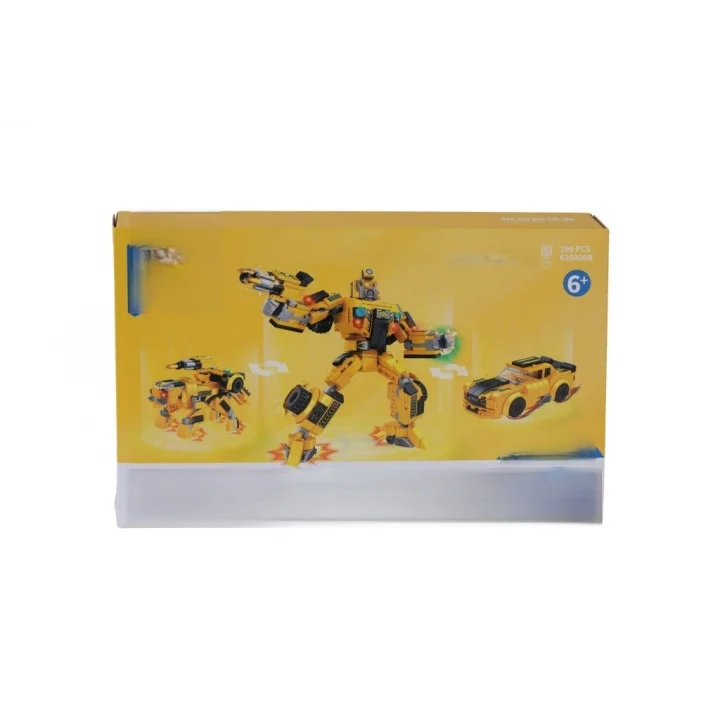 Mey İthalat® P626006-KARMA DÖNÜŞEN ROBOTLAR BLOCK OYUNCAK-KIRMIZI