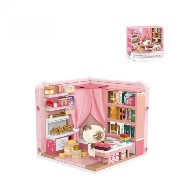 Mey İthalat® P885006 KEDİ MAKYAJ  ODASI 247 PARÇA BLOCK OYUNCAK