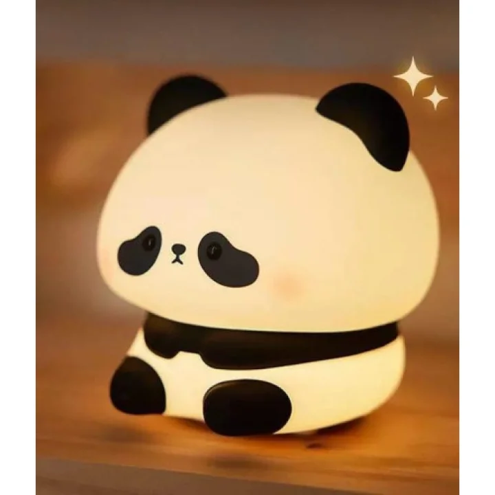 Mey İthalat® Panda Şekilli Renk Değiştirebilen Dokunmatik Gece Lambası