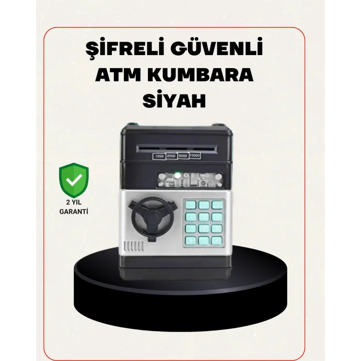 Mey İthalat® Para Kasası Görünümlü Elektronik Şifreli Kumbara