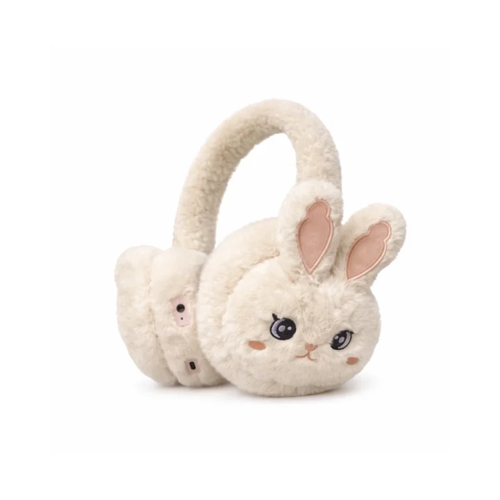 Mey İthalat® Peluş Tavşan Kulaklı Bluetooth Kulaklık Kablosuz Müzik ve TF Kart Destekli