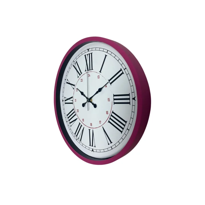 Mey İthalat® Pembe 36 Cm Dekoratif Duvar Saati