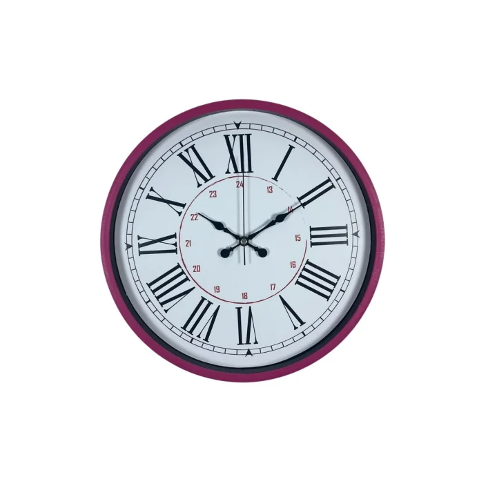 Mey İthalat® Pembe 36 Cm Dekoratif Duvar Saati