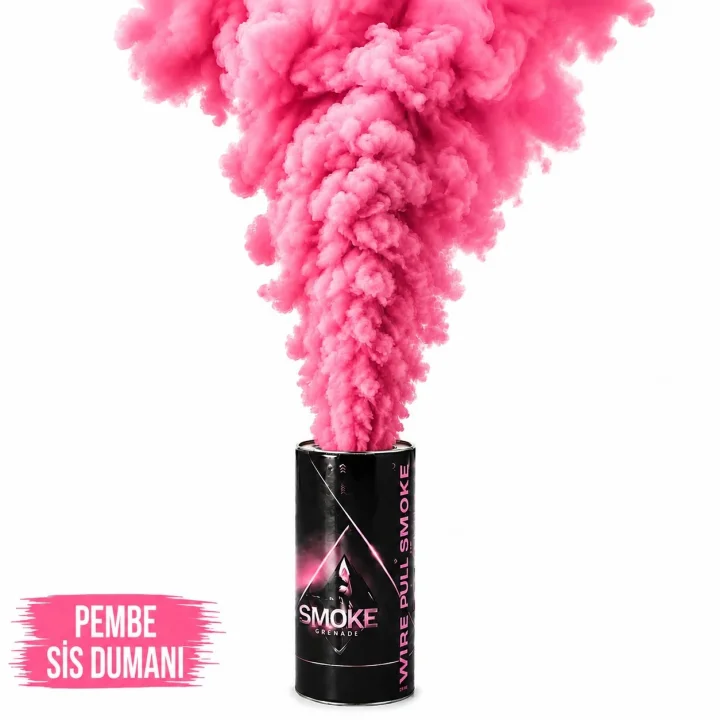 Mey İthalat® Pembe Renk Sis Bombası Pembe Duman 1 Adet