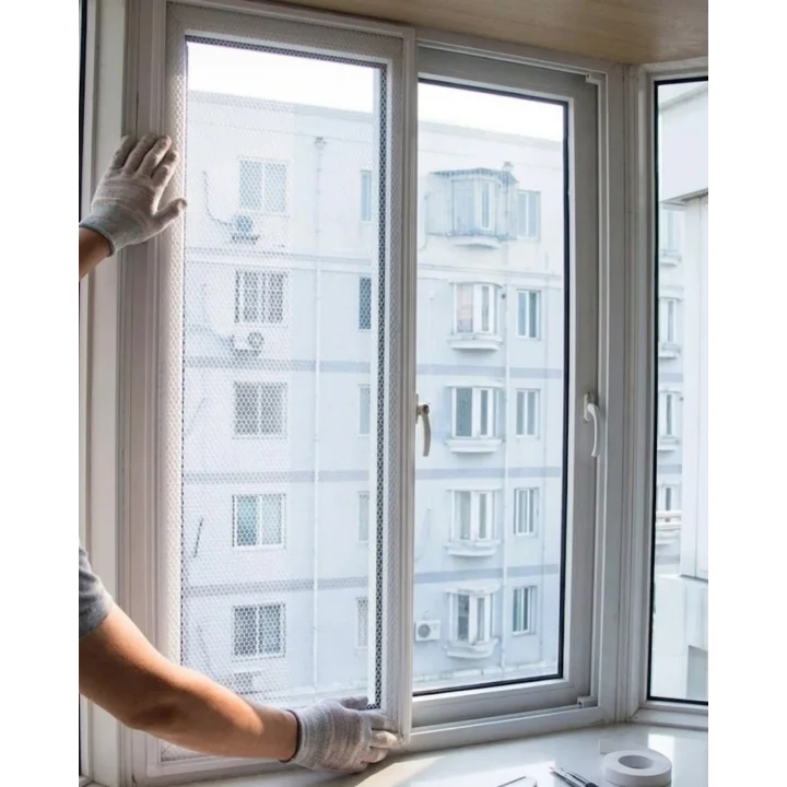 Mey İthalat® Pencere İçin Sineklik Tülü 100x150 CM Çift Taraflı Bant Hediyeli