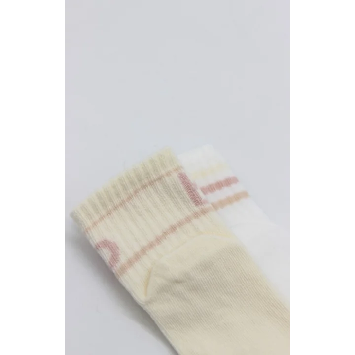 Mey İthalat® Penye Kaymaz Soket Çorap 2li 10144 Pudra Ekru