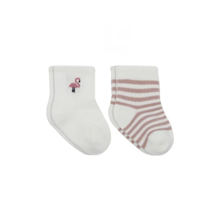 Mey İthalat® Penye Soket Çorap 2li 10139 Ekru Lila