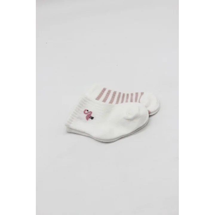 Mey İthalat® Penye Soket Çorap 2li 10139 Ekru Lila