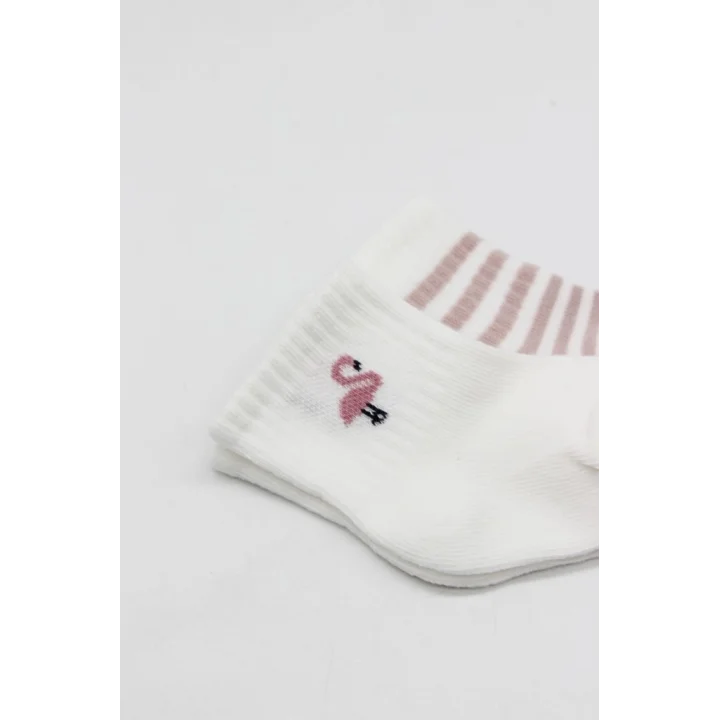 Mey İthalat® Penye Soket Çorap 2li 10139 Ekru Lila