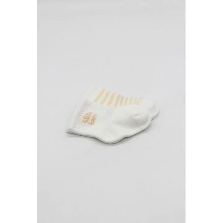 Mey İthalat® Penye Soket Çorap 2li 10139 Ekru Somon