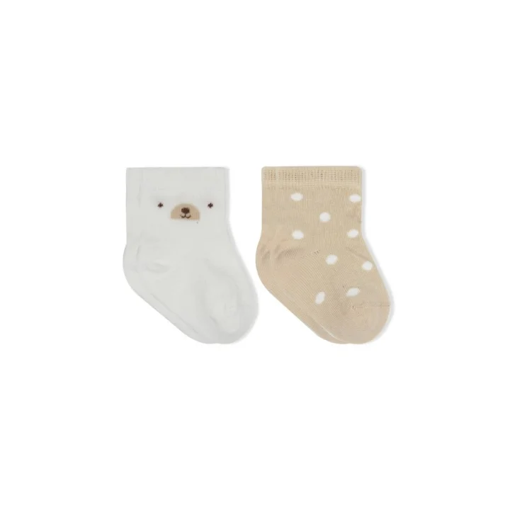 Mey İthalat® Penye Soket Çorap 2li 10142 Ekru Bej