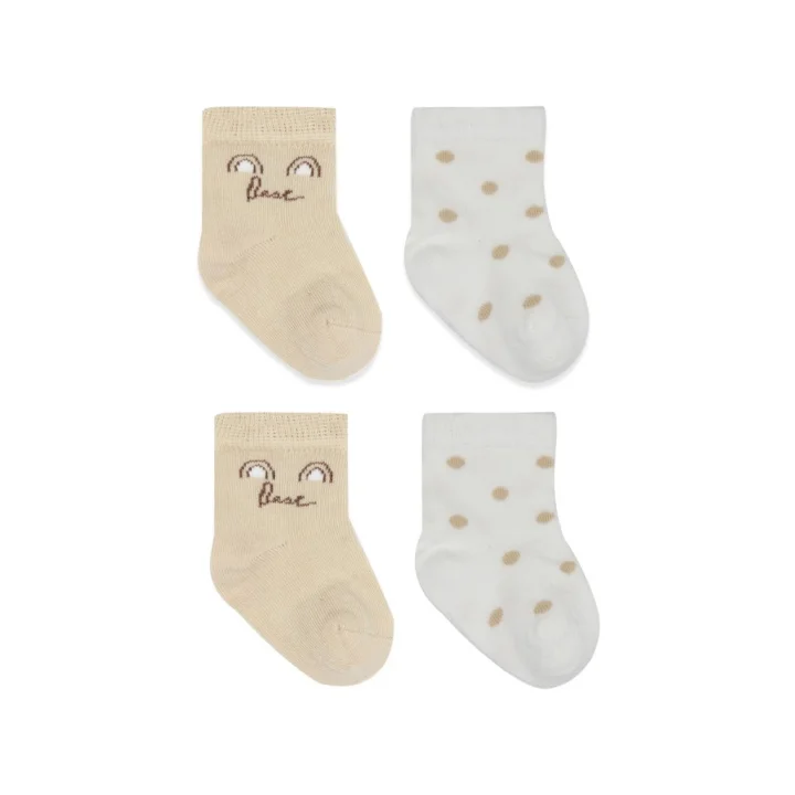 Mey İthalat® Penye Soket Çorap 2li 10142 Ekru Kahve