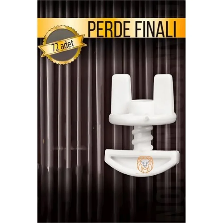 Mey İthalat® Perde Finali Perde Sonlandırıcı Stop Korniş Finali Sonu 72 Adet 721327