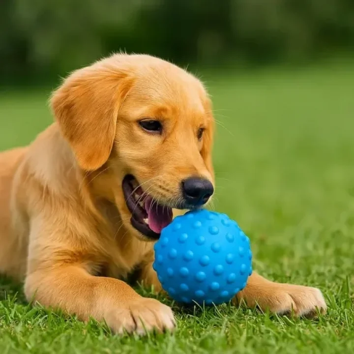 Mey İthalat®  PetZoom Mavi Dikenli Köpek Oyun Topu