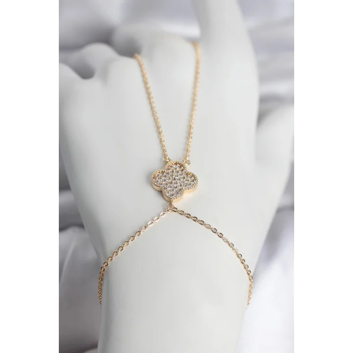 Mey İthalat® Pirinç Gold Renk Yonca Model Kadın Şahmeran