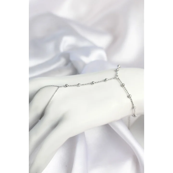 Mey İthalat® Pirinç Gümüş Renk Dorika Model Kadın Şahmeran