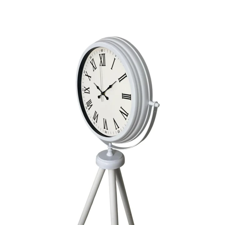 Mey İthalat® Platin Classic White Roma Tripod Ayaklı Saat