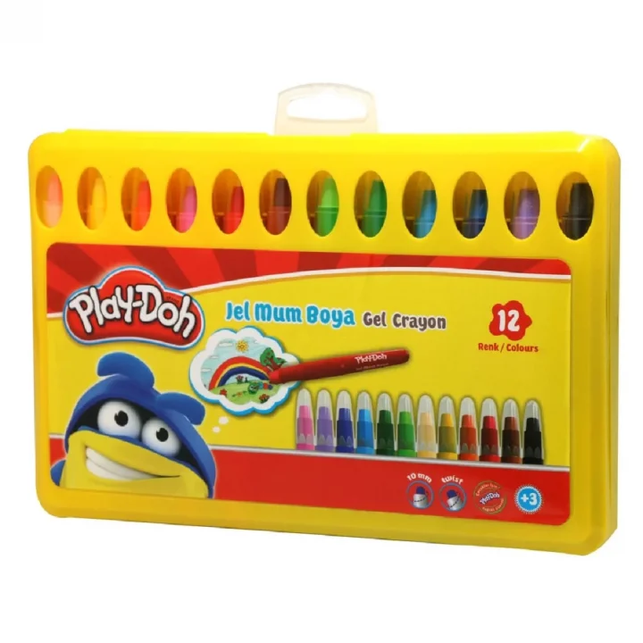 Mey İthalat®  Play-Doh Jel Crayon 12 Renk PP Box