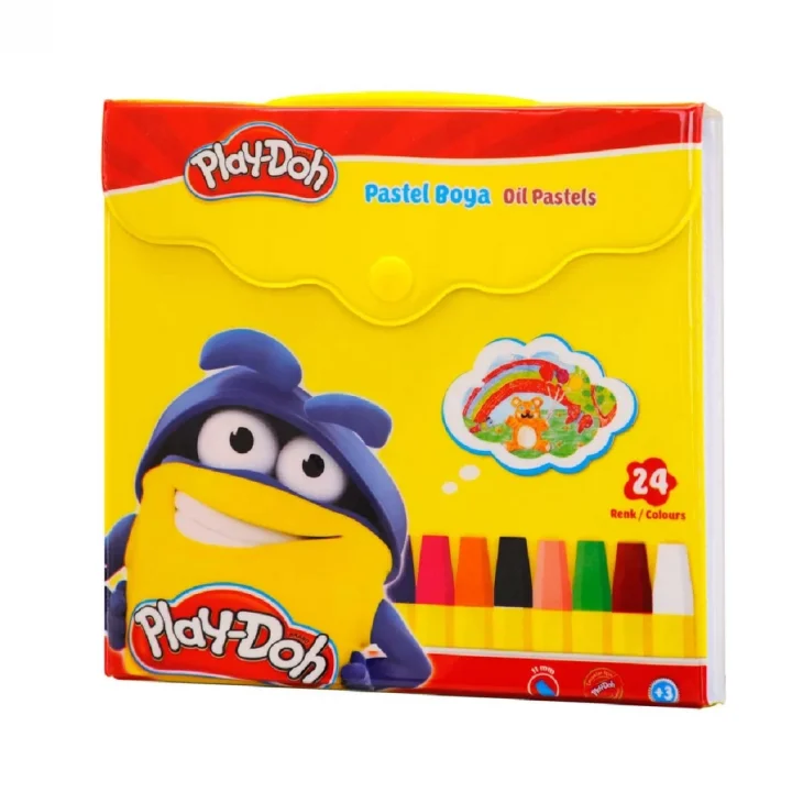 Mey İthalat®  Play-Doh Pastel Boya Çantalı 24 Renk