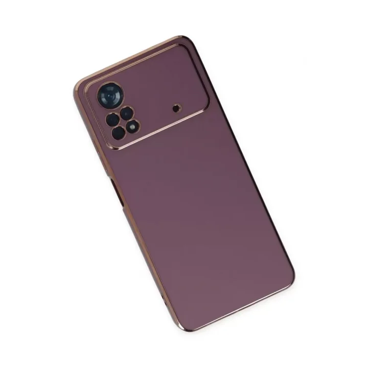 Mey İthalat®   Poco X4 Pro 5G Kılıf Volet Silikon - Mor