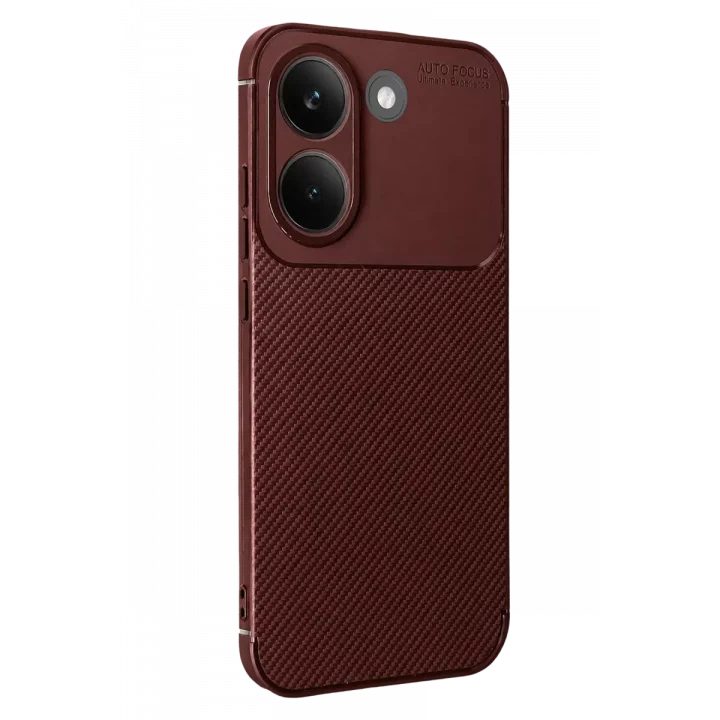 Mey İthalat®   Poco X8 Pro Auto Focus Karbon Kapak - Bordo
