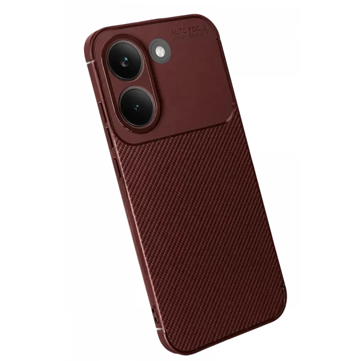 Mey İthalat®   Poco X8 Pro Auto Focus Karbon Kapak - Bordo