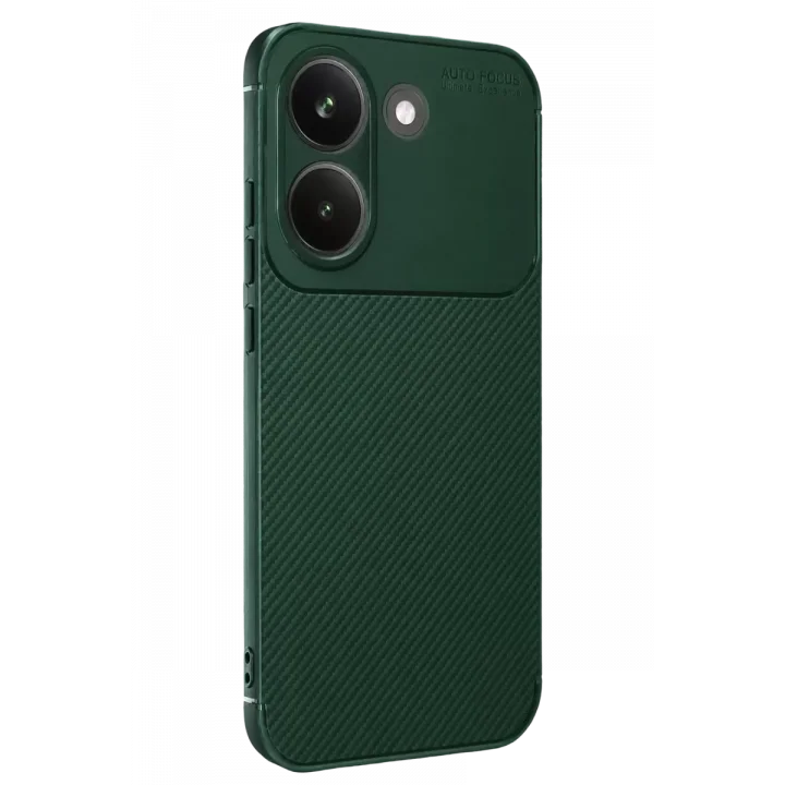 Mey İthalat®   Poco X8 Pro Auto Focus Karbon Kapak - Koyu Yeşil