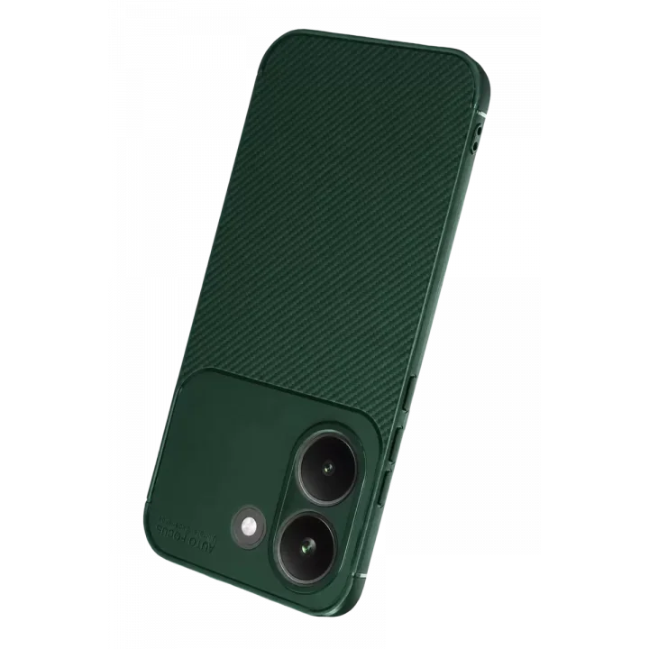 Mey İthalat®   Poco X8 Pro Auto Focus Karbon Kapak - Koyu Yeşil