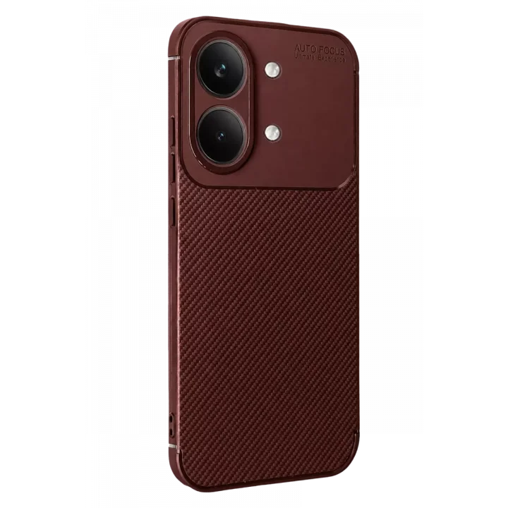 Mey İthalat®   Poco X8 Pro Max Auto Focus Karbon Kapak - Bordo