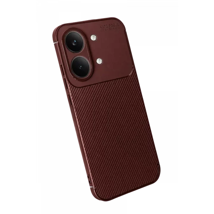 Mey İthalat®   Poco X8 Pro Max Auto Focus Karbon Kapak - Bordo