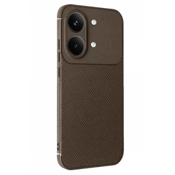 Mey İthalat®   Poco X8 Pro Max Auto Focus Karbon Kapak - Kahverengi