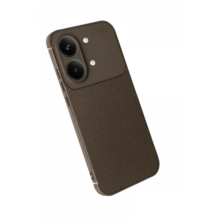 Mey İthalat®   Poco X8 Pro Max Auto Focus Karbon Kapak - Kahverengi