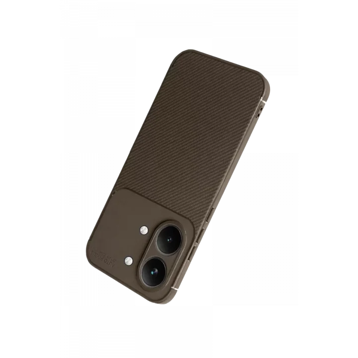 Mey İthalat®   Poco X8 Pro Max Auto Focus Karbon Kapak - Kahverengi