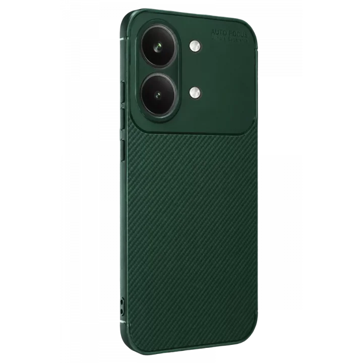 Mey İthalat®   Poco X8 Pro Max Auto Focus Karbon Kapak - Koyu Yeşil