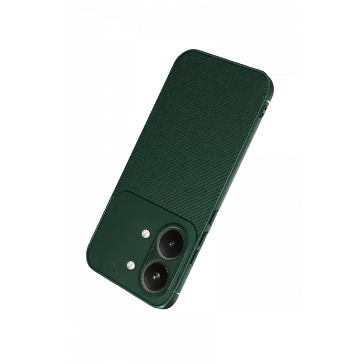 Mey İthalat®   Poco X8 Pro Max Auto Focus Karbon Kapak - Koyu Yeşil