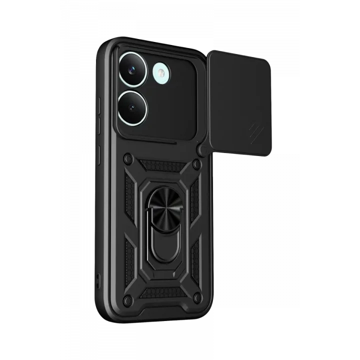 Mey İthalat®   Poco X8 Pro Pars Lens Yüzüklü Silikon - Siyah