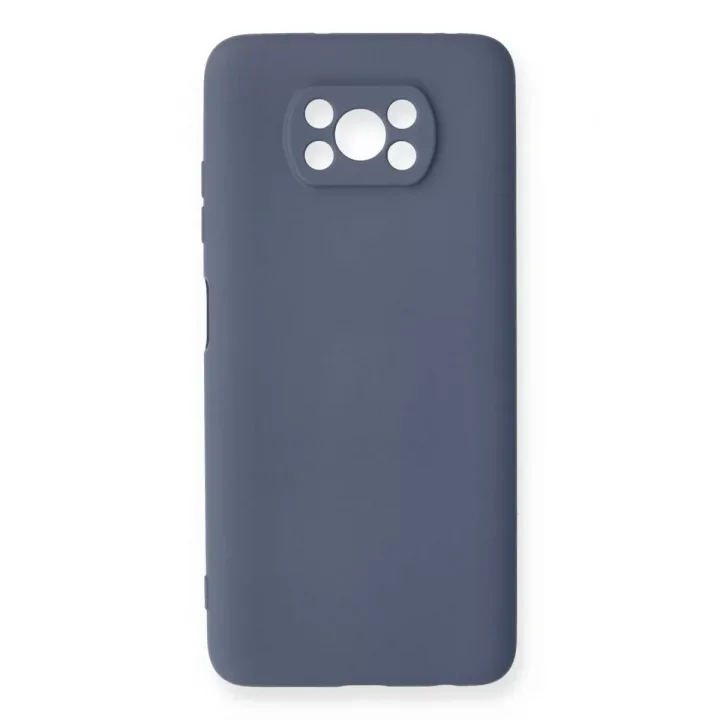 Mey İthalat®   Pocophone X3 Kılıf Nano içi Kadife Silikon - Gri