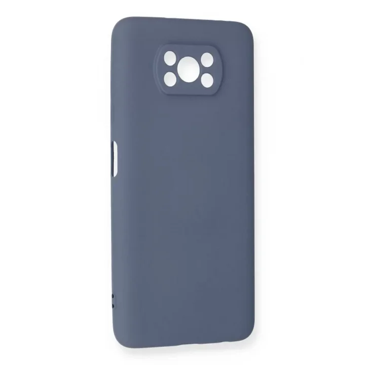 Mey İthalat®   Pocophone X3 Kılıf Nano içi Kadife Silikon - Gri