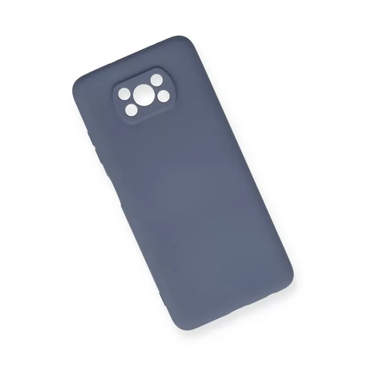 Mey İthalat®   Pocophone X3 Kılıf Nano içi Kadife Silikon - Gri