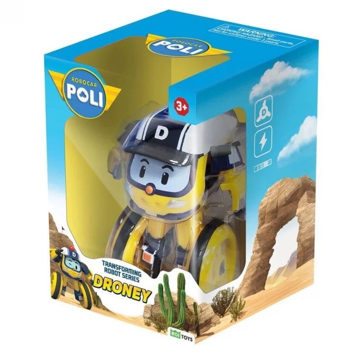 Mey İthalat®  POLI MRT-0656 Robocar Transforming Robot Figür Droney -Necotoys