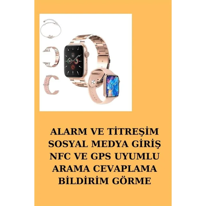 Mey İthalat® Powerbank Özellikli Bluetooth Kulaklık ve Nabız Ölçer Akıllı Saat Bileklik Hediyeli
