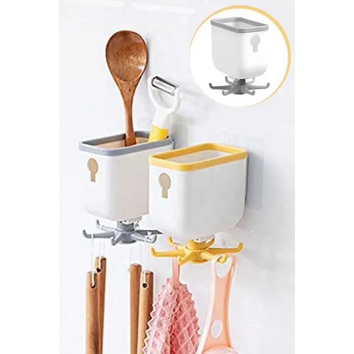 Mey İthalat®  Pratik Mutfak Askılığı Organizatör Ve Mutfak Düzenleyici Çok Amaçlı Askı
