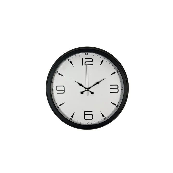 Mey İthalat® Precision Black 40 Cm Metal Duvar Saati