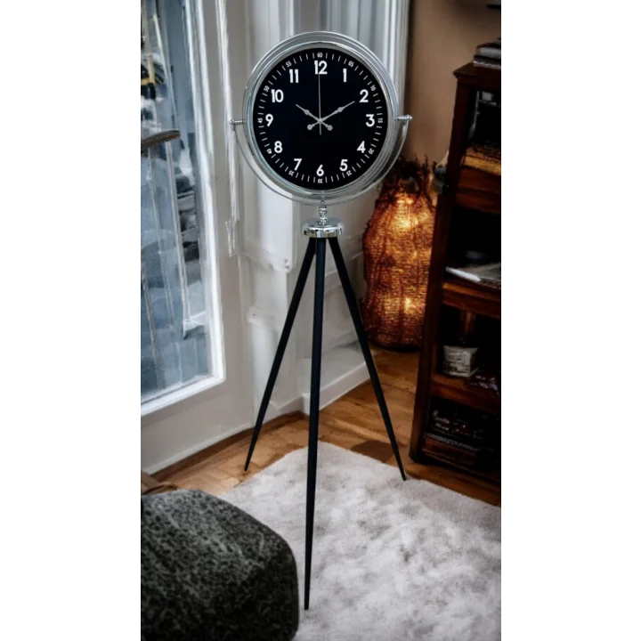 Mey İthalat® Prestige Krom Tripod Ayaklı Saat
