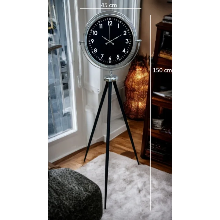 Mey İthalat® Prestige Krom Tripod Ayaklı Saat