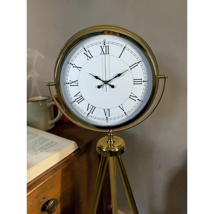 Mey İthalat® Prestige Roma Gold Tripod Ayaklı Saat