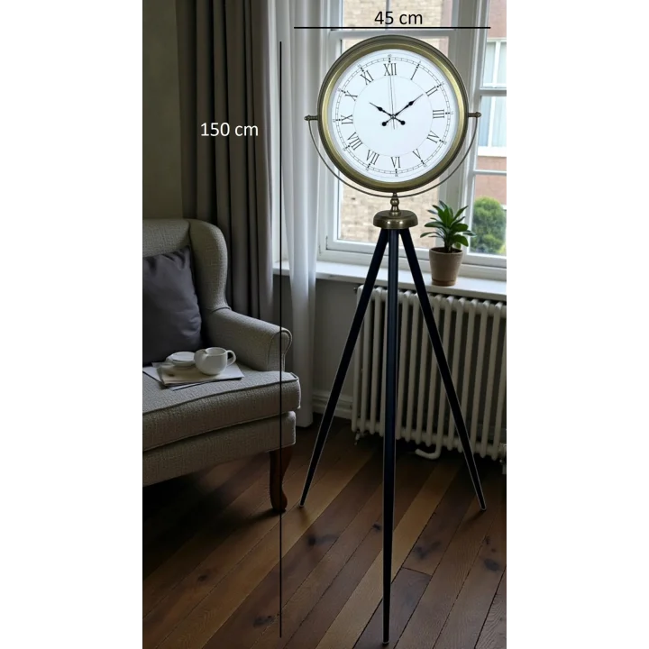 Mey İthalat® Prestij Vintage Tripod Ayaklı Saat