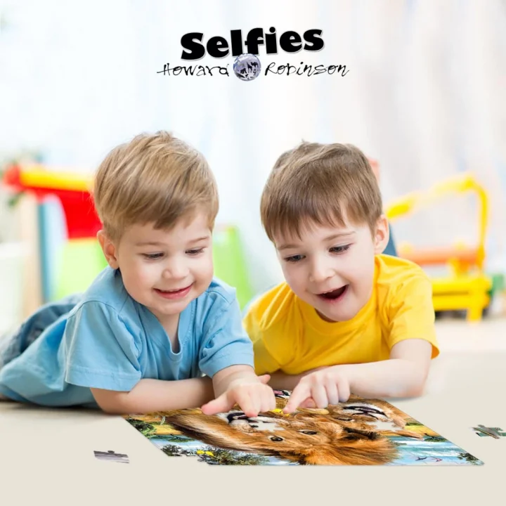 Mey İthalat®  Prime 3D - Aslan Pelüş ve Selfie 48 Parça Puzzle 15803