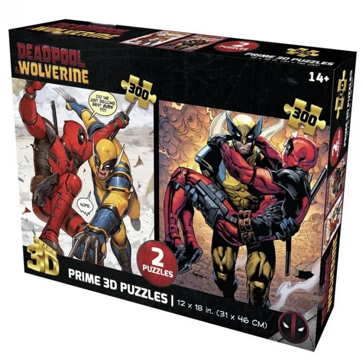 Mey İthalat® Prime 3D Deadpool İkili Puzzle 300 Parça
