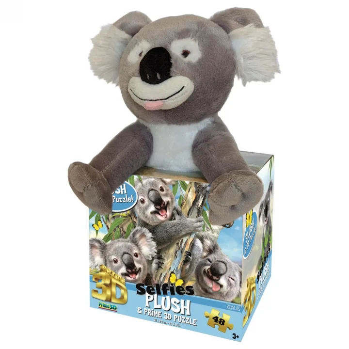 Mey İthalat®  Prime 3D - Koala Pelüş ve Selfie 48 Parça Puzzle 15805